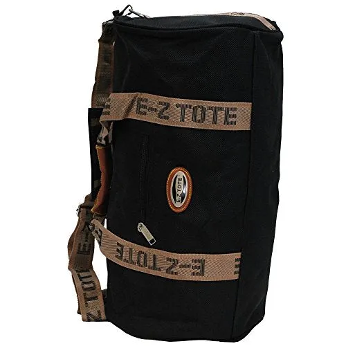 "E-Z Tote" Sports Duffel Bag/All Purpose Duffel Bag Size 18"/24" In 2 Colors (18", Black)