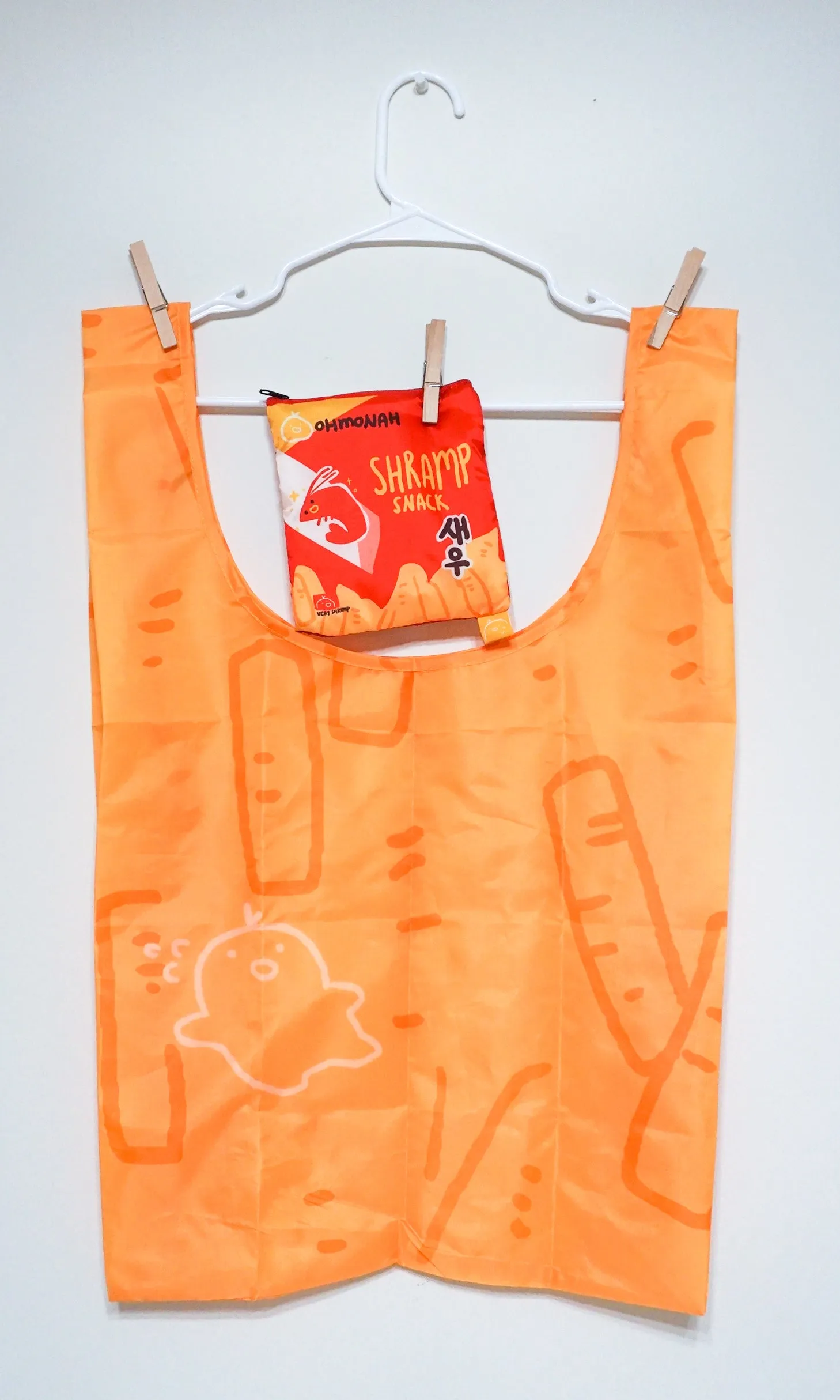 SHRIMP CRACKER reusable shopping bag