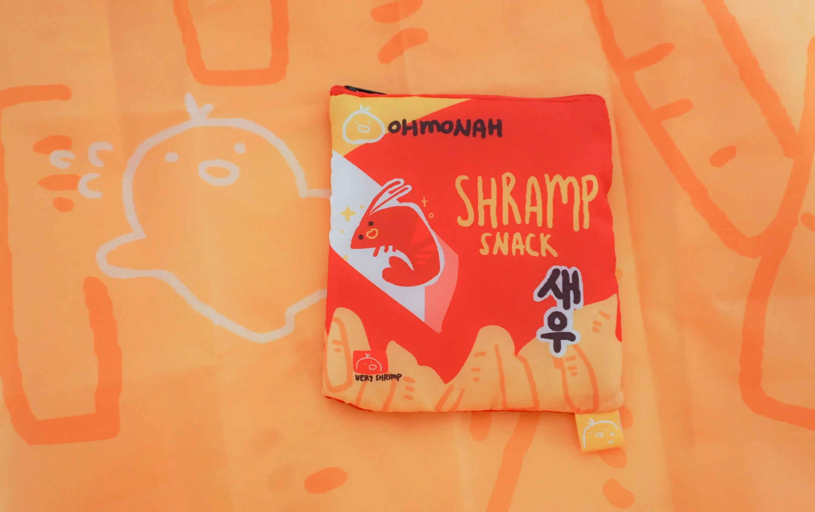 SHRIMP CRACKER reusable shopping bag