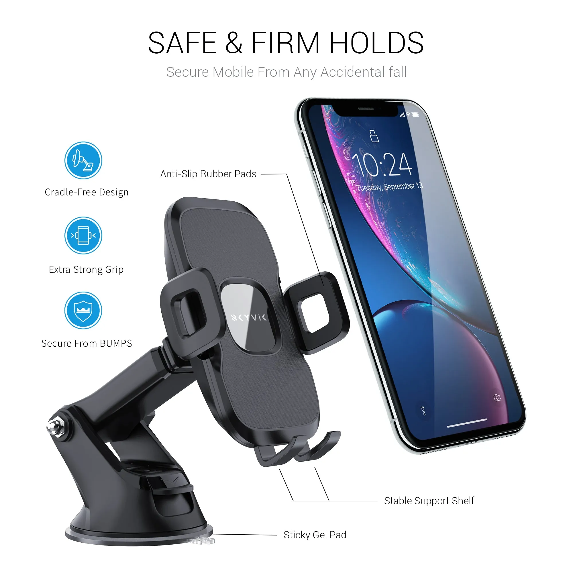 SKYVIK TRUHOLD Car Dashboard & Windshield Arm Mobile Holder