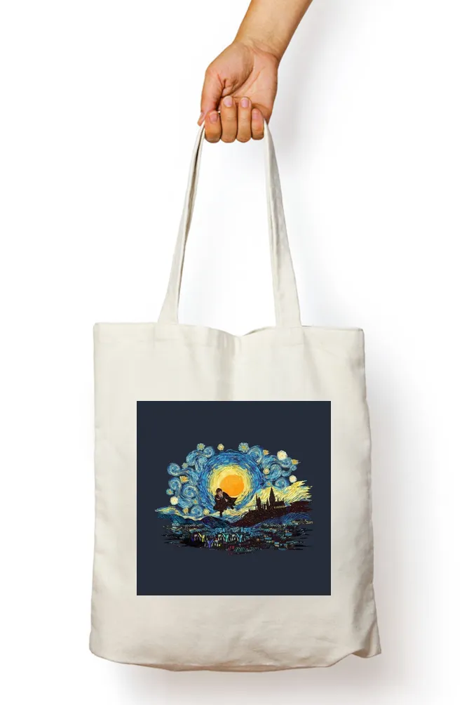 Strarry Night Abstract Tote Bag