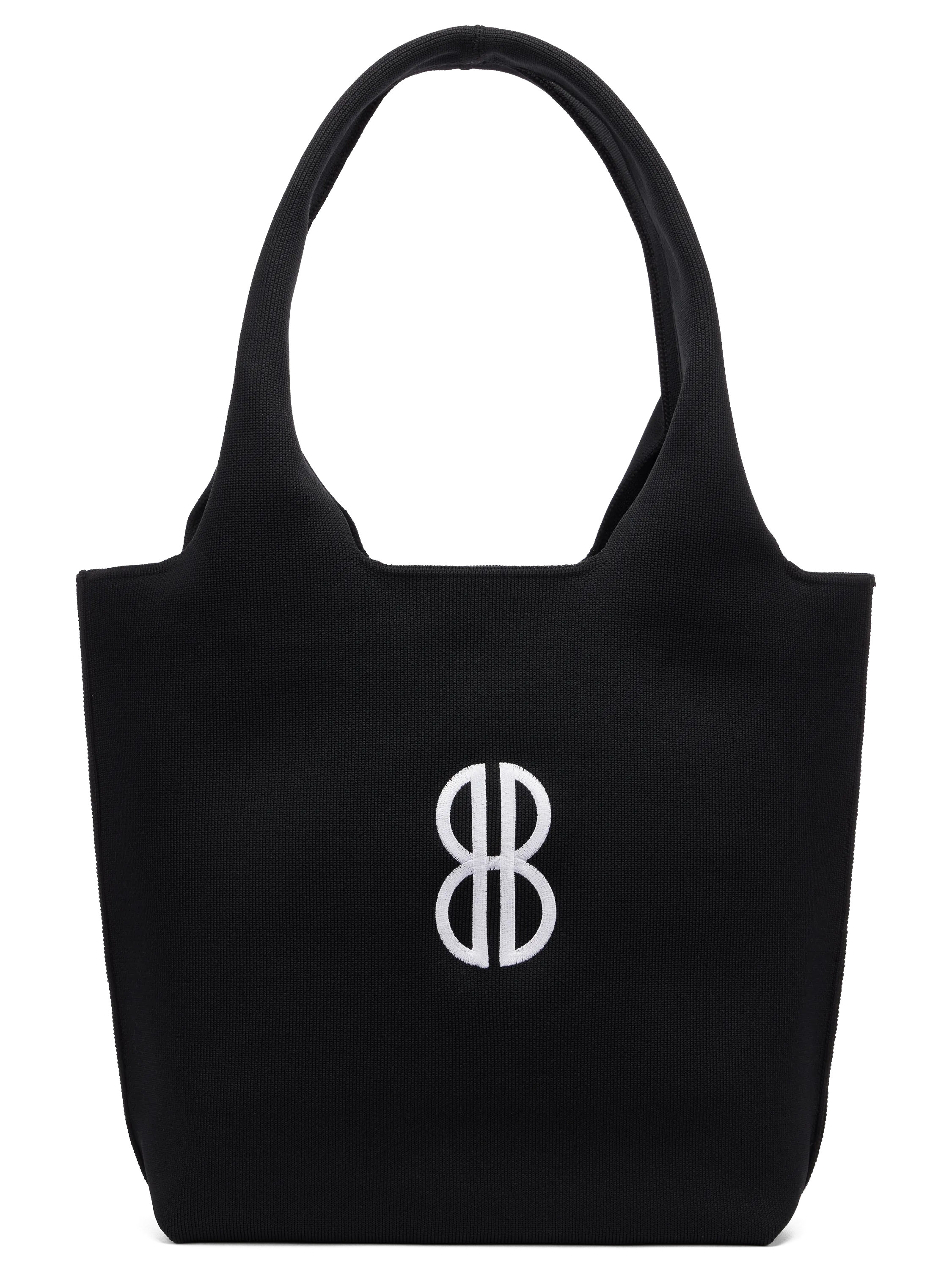 Sutton City Tote - Black Solid Monogram - Medium