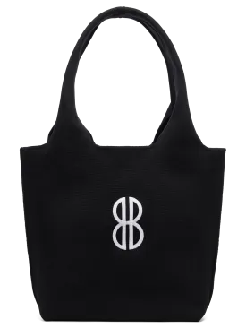 Sutton City Tote - Black Solid Monogram - Medium