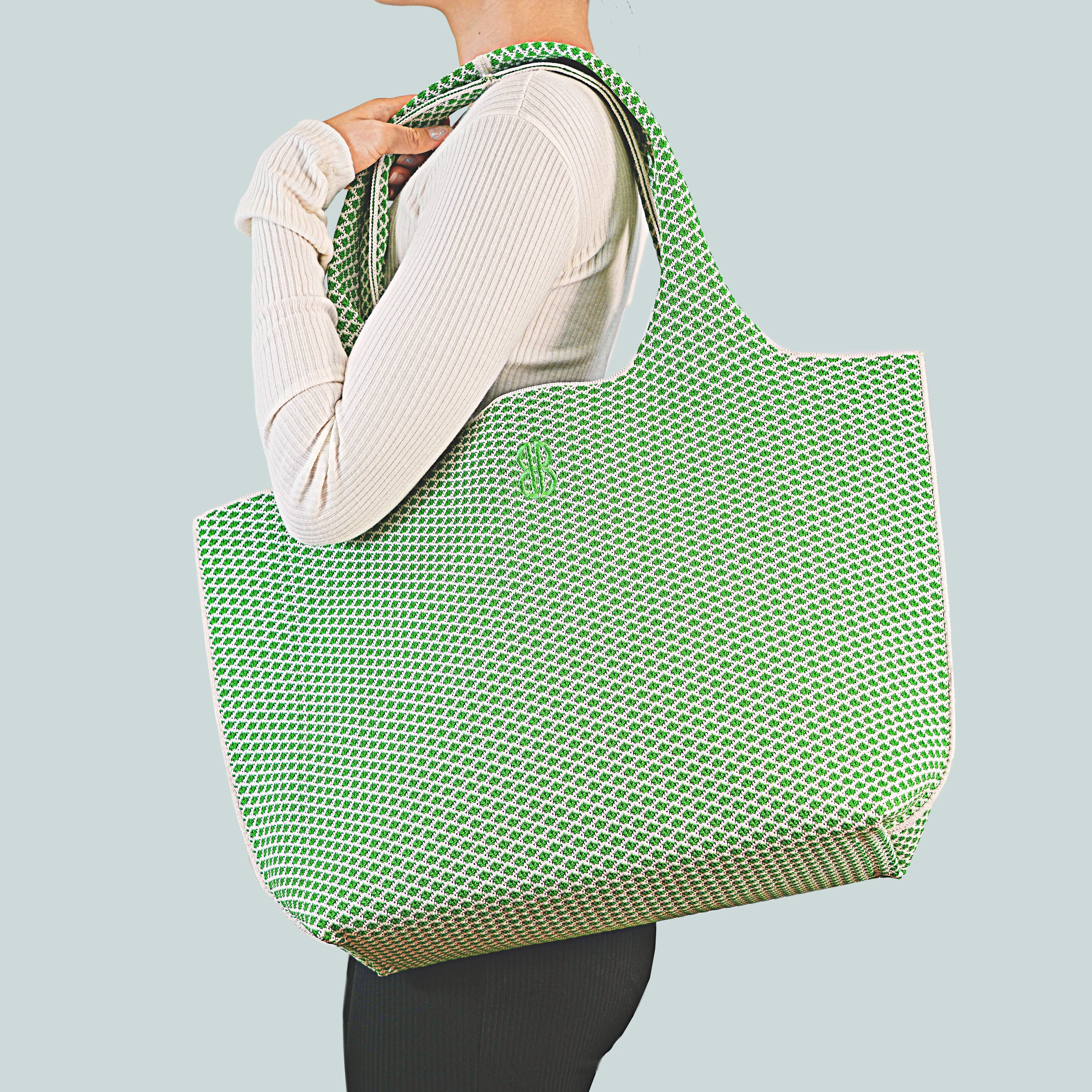 Sutton City Tote - Parakeet Green Diamond - Large