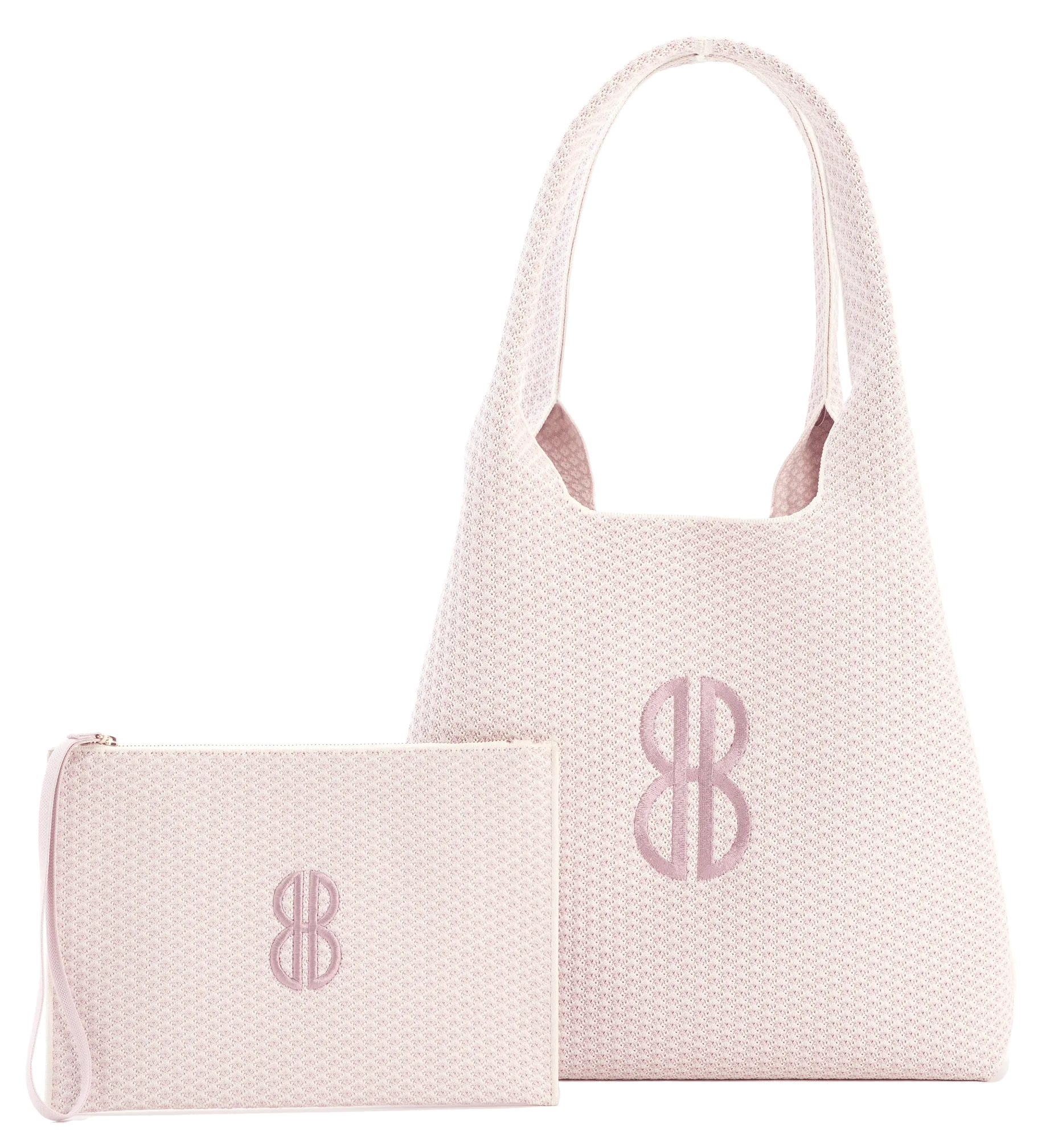 Sutton City Tote - Petal Pink Diamond Monogram / Detachable Metal Chain - Large