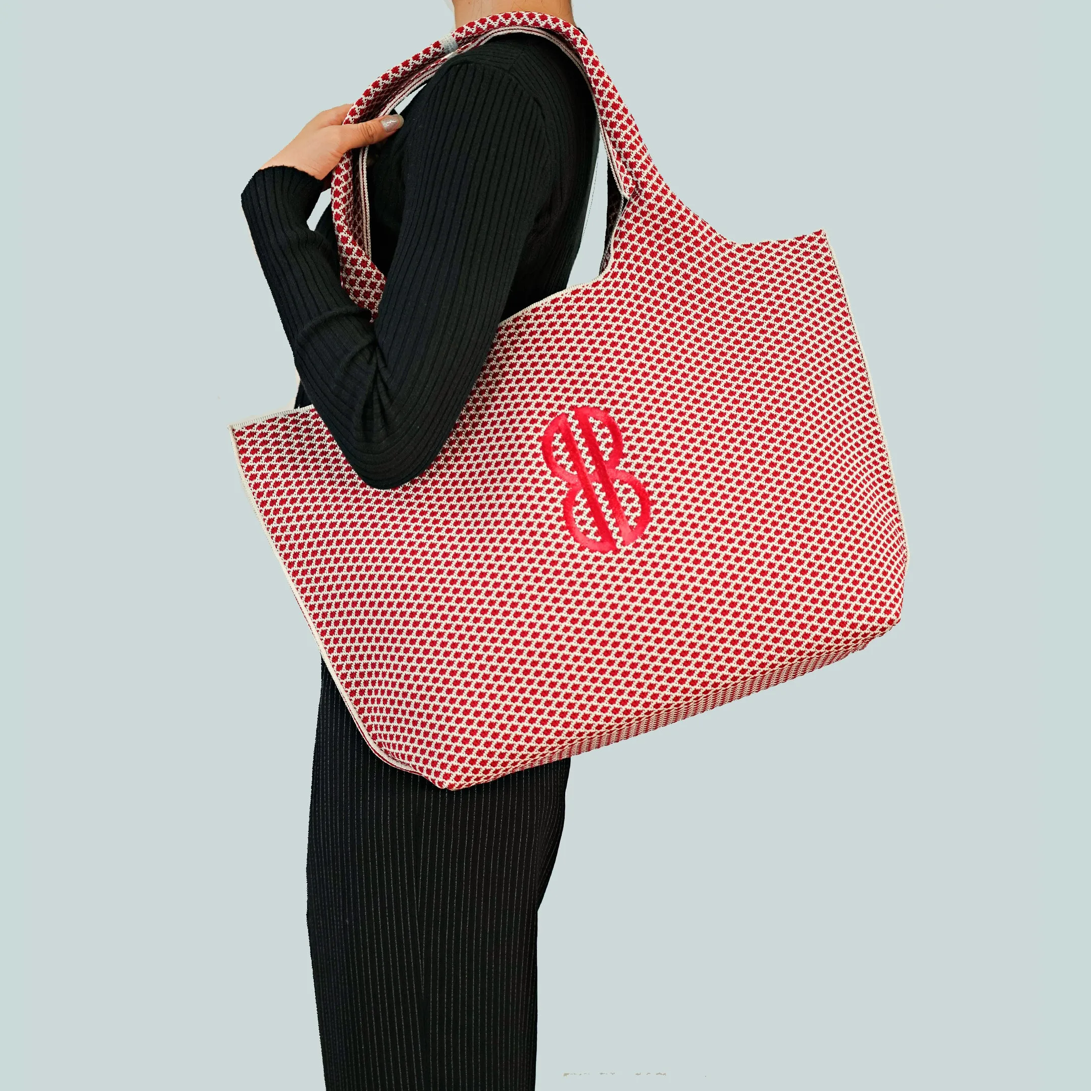 Sutton City Tote - Red Diamond Monogram - Large