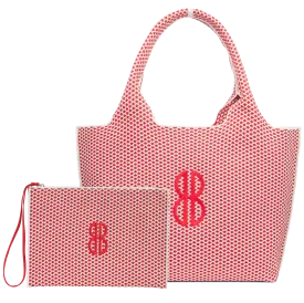 Sutton City Tote - Red Diamond Monogram - Large