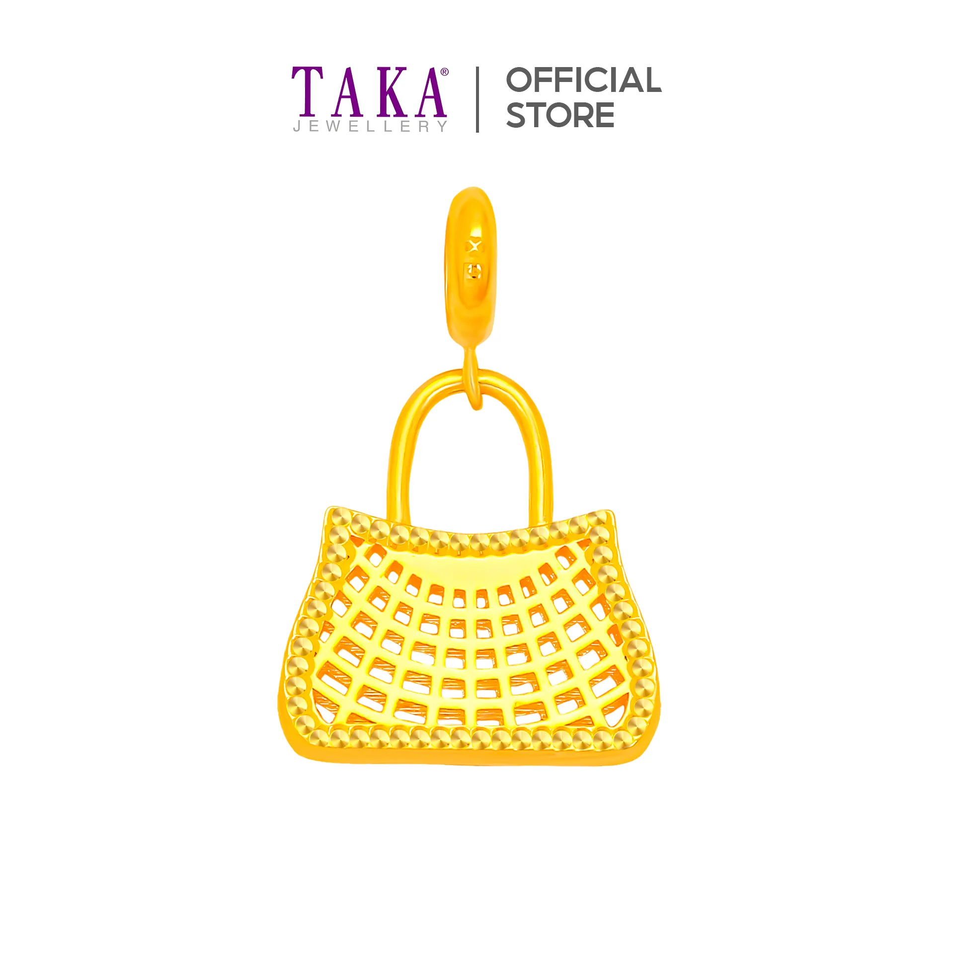 TAKA Jewellery 916 Gold Charm Handbag