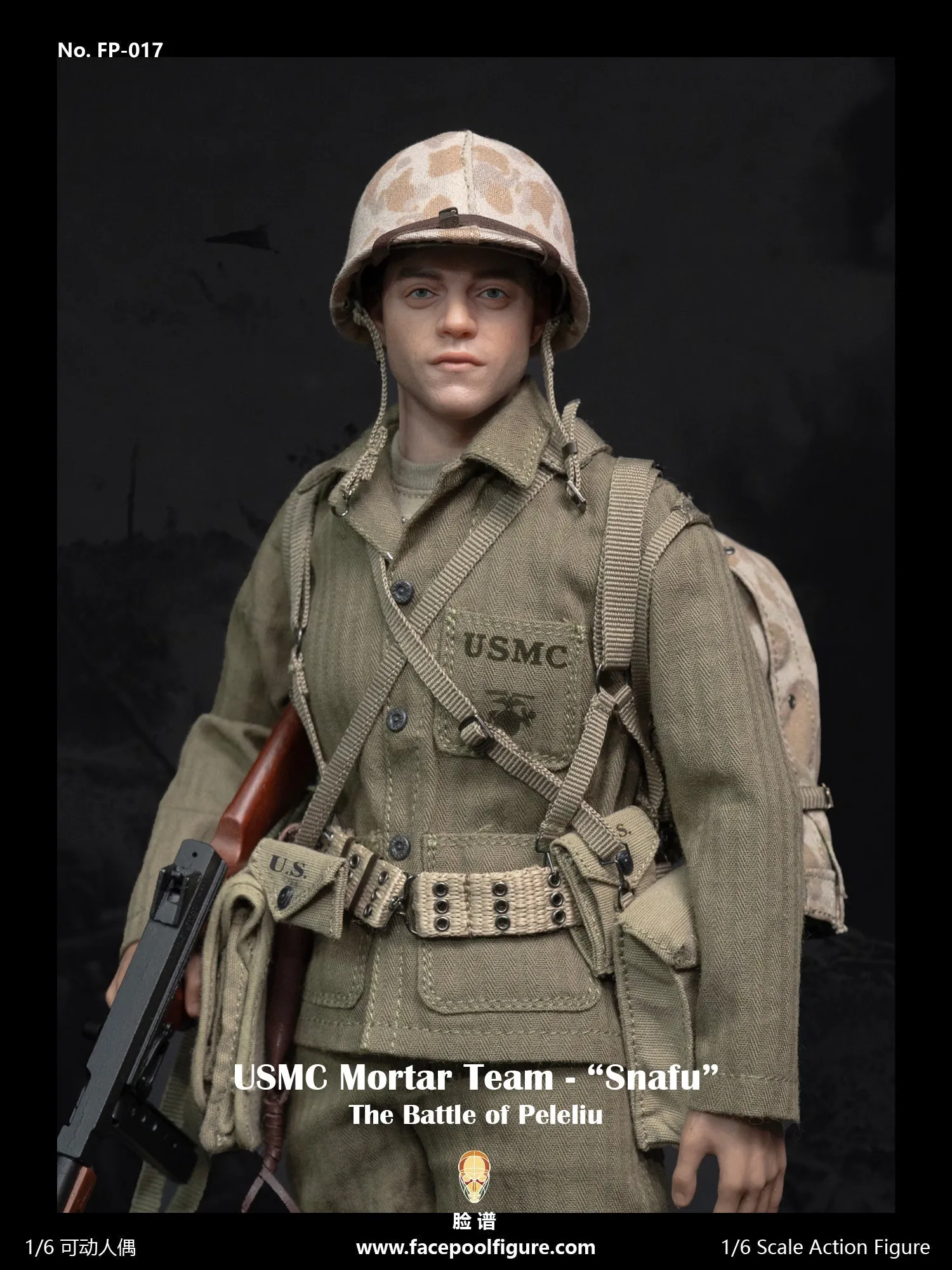 The Pacific War: WWII: Mortar Team Member: "Snafu" Merriell: Regular Edition: FP017A: Sixth Scale