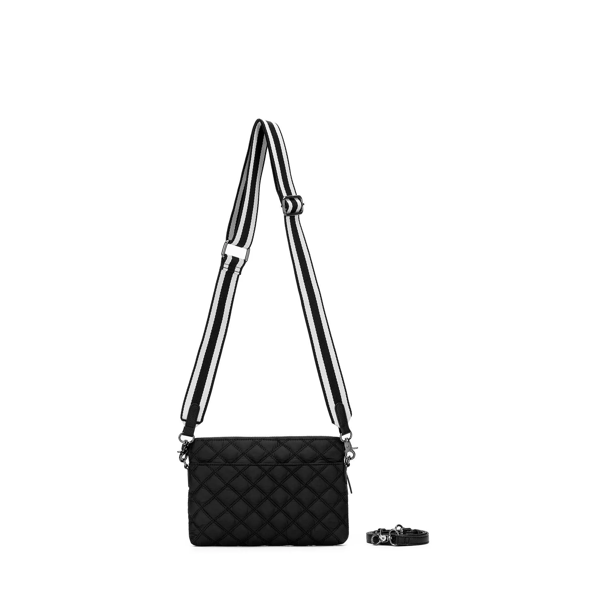 Tribeca Quilted Kiara Black Crossbody/Clutch