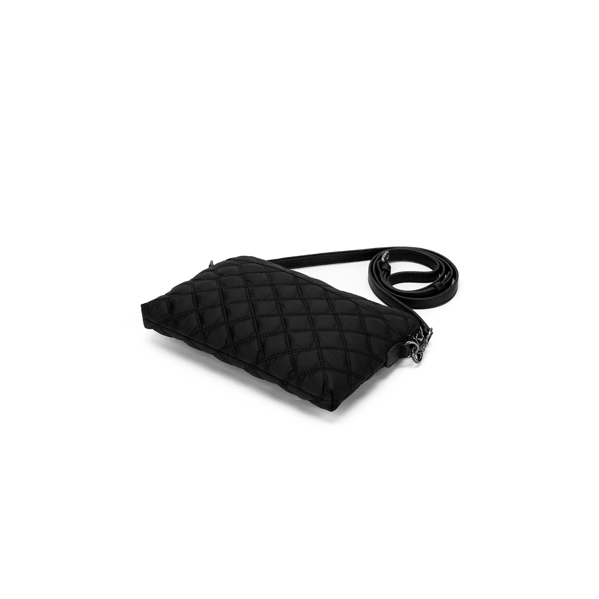 Tribeca Quilted Kiara Black Crossbody/Clutch