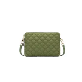 Tribeca Quilted Kiara Khaki Crossbody/Clutch