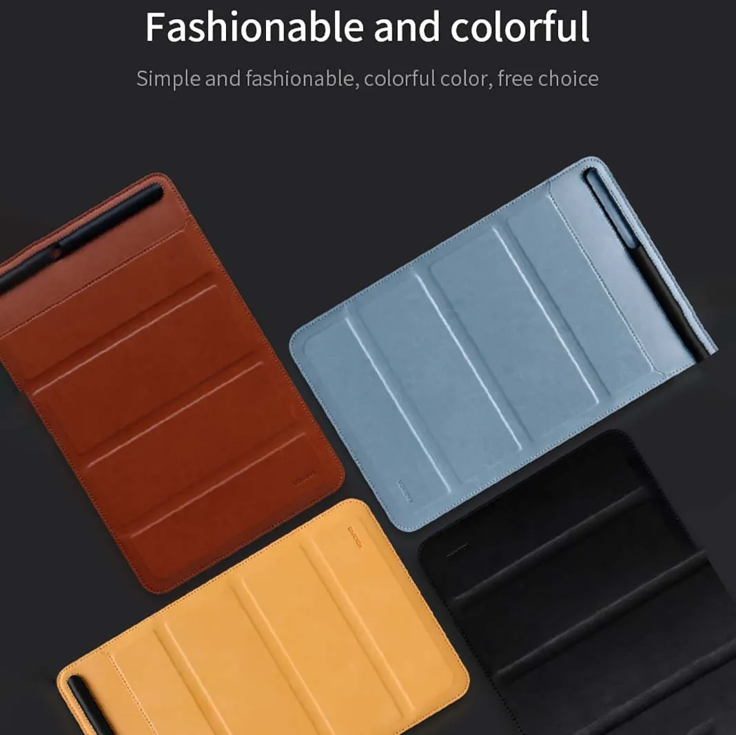 VOKAMO iPad Stand Sleeve Case,PU Leather Slim Bag Cover with Stand Feature for iPad 9.7 - 11 Inches