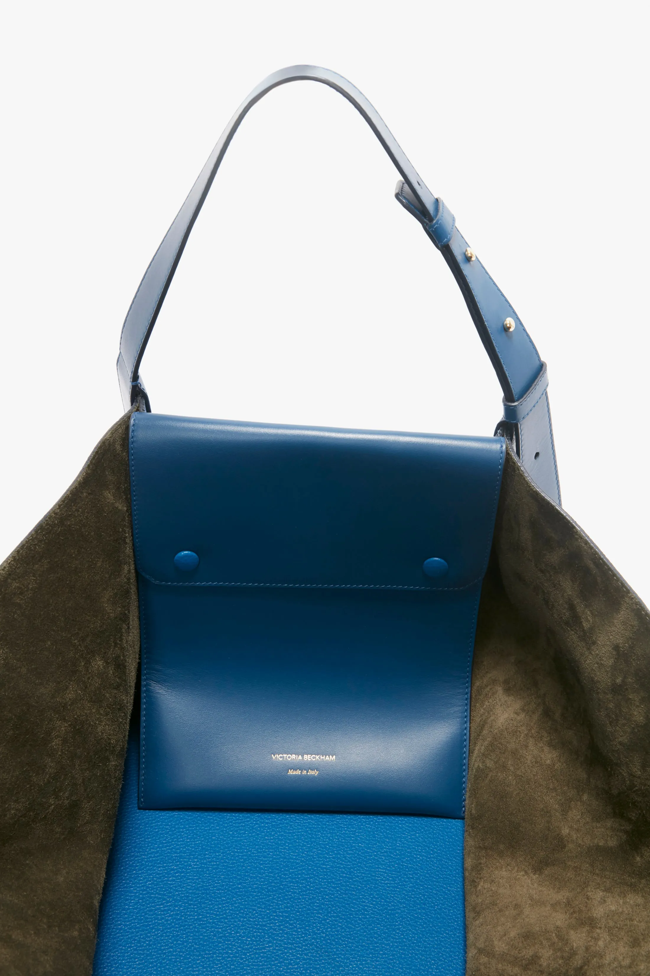 Vibrant Blue Leather W11 Medium Tote Bag - Stylish & Versatile Handbag for Everyday Use