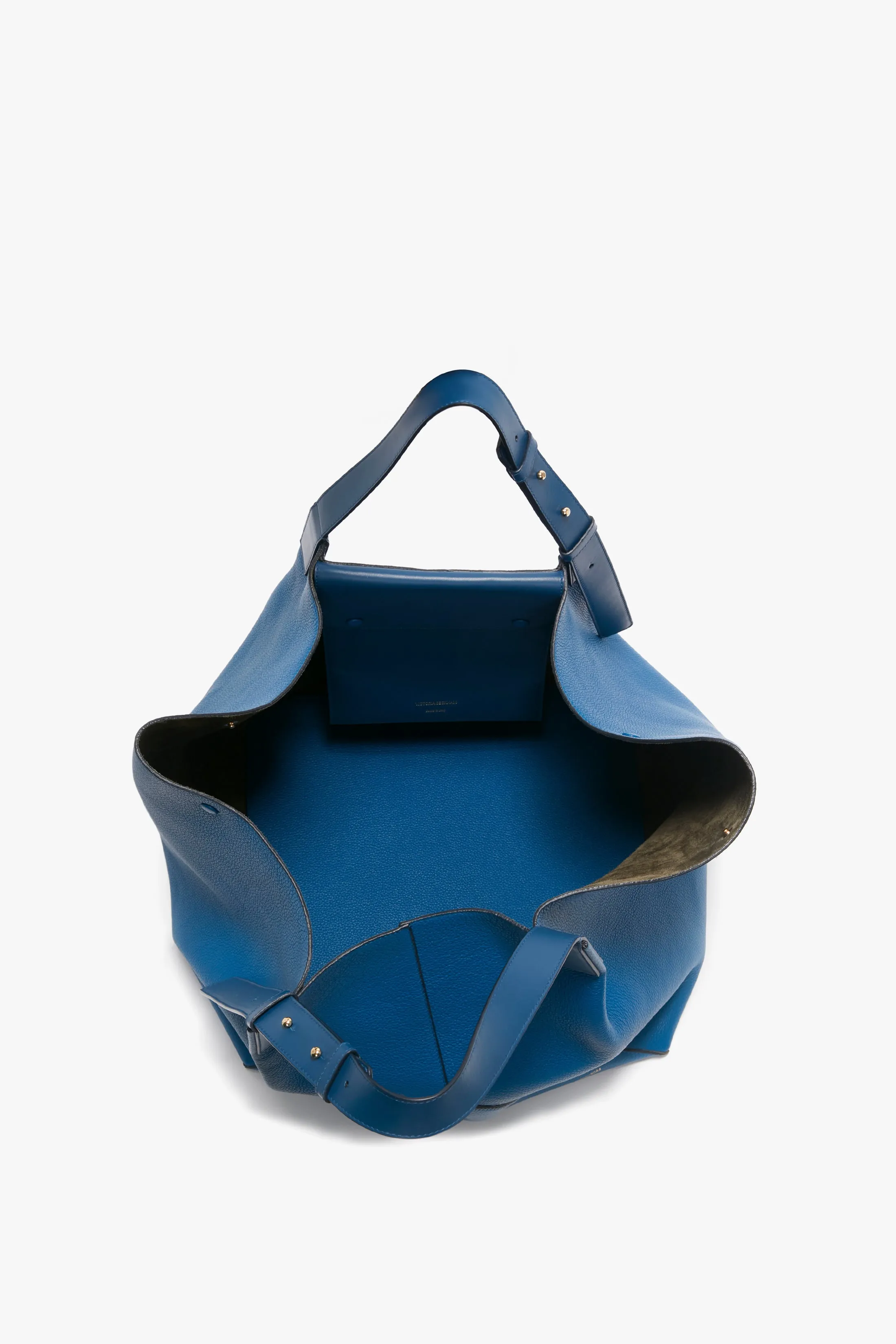 Vibrant Blue Leather W11 Medium Tote Bag - Stylish & Versatile Handbag for Everyday Use