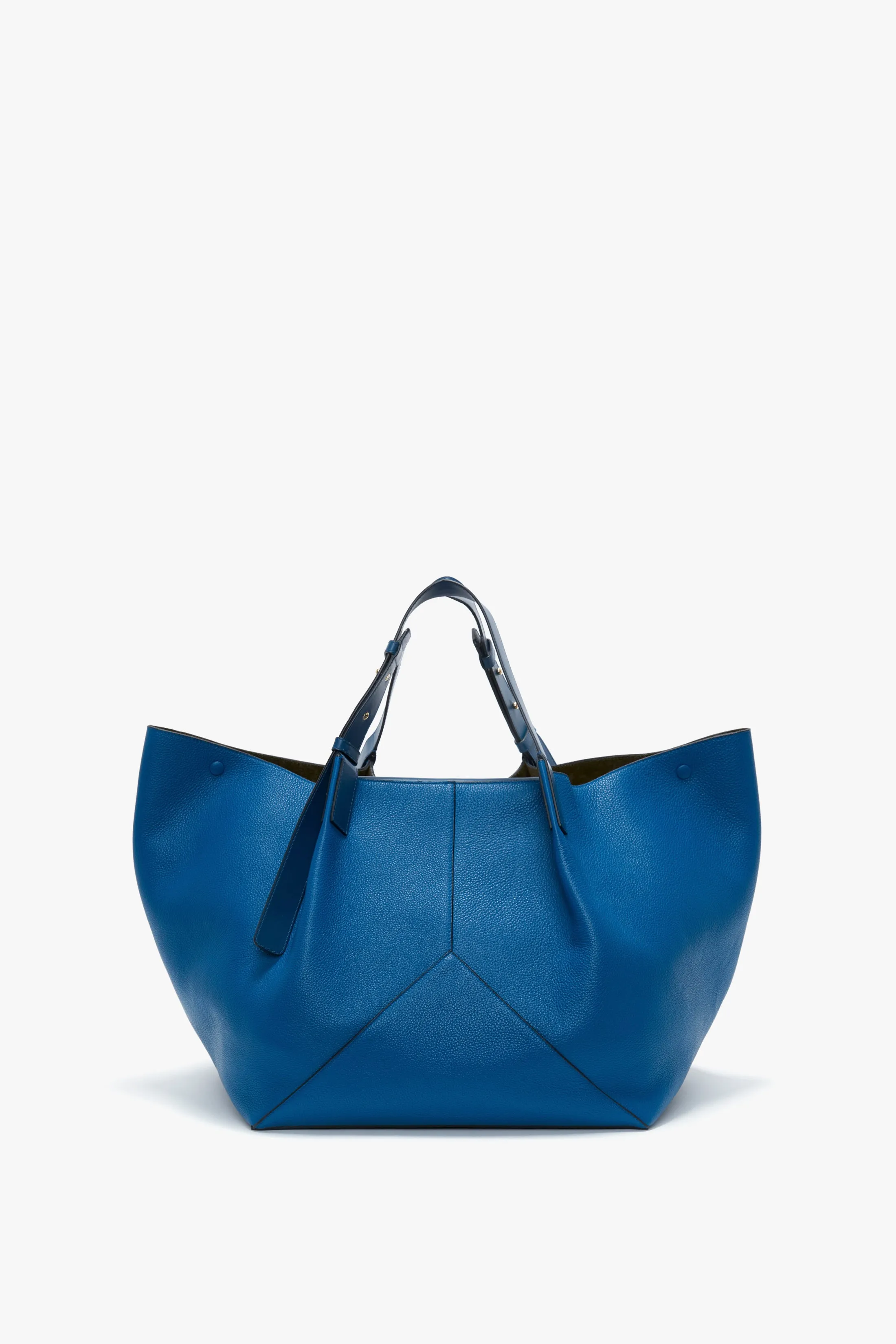 Vibrant Blue Leather W11 Medium Tote Bag - Stylish & Versatile Handbag for Everyday Use