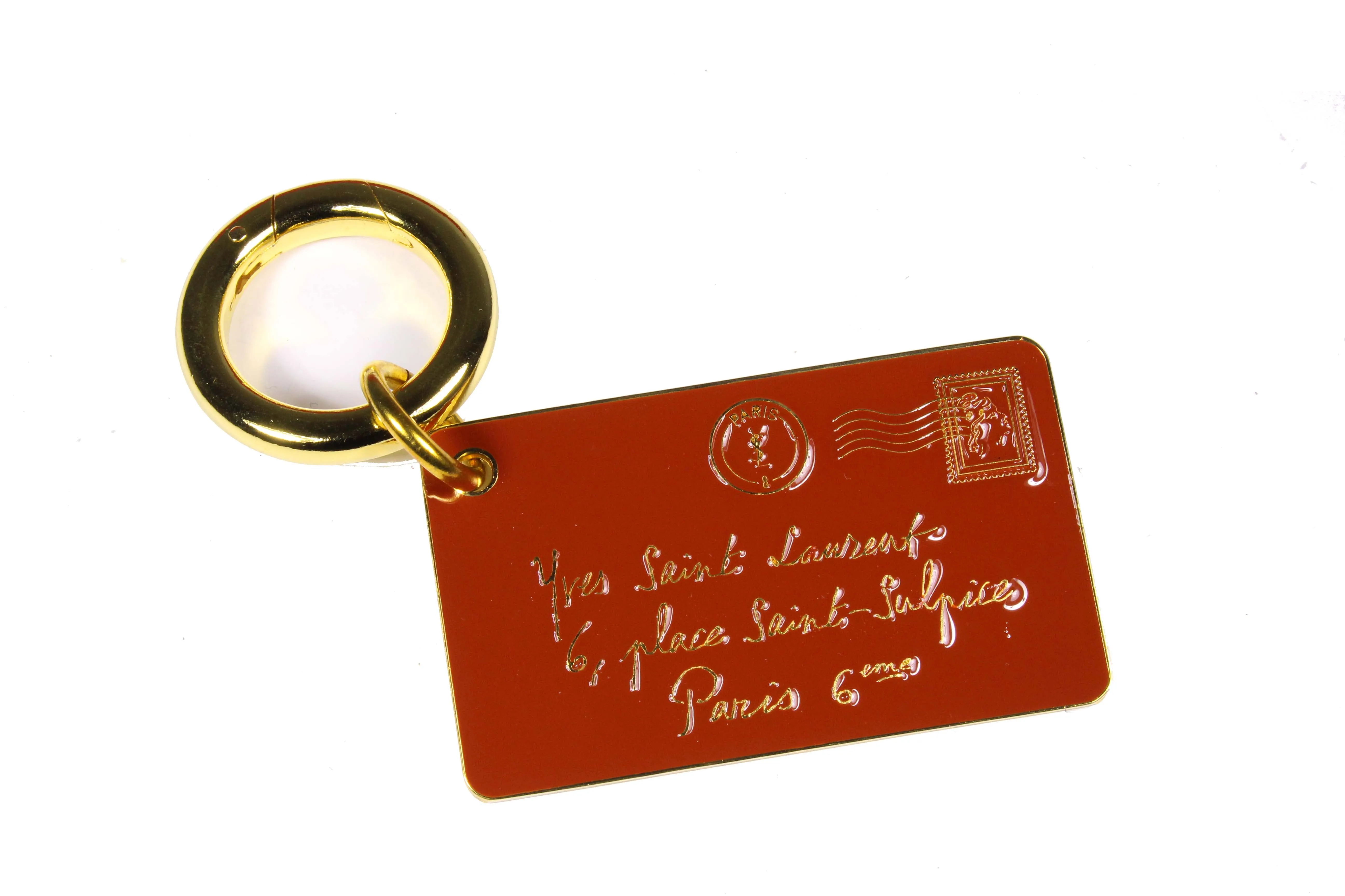 YVES SAINT LAURENT Y-mail large envelope key-ring bag charm