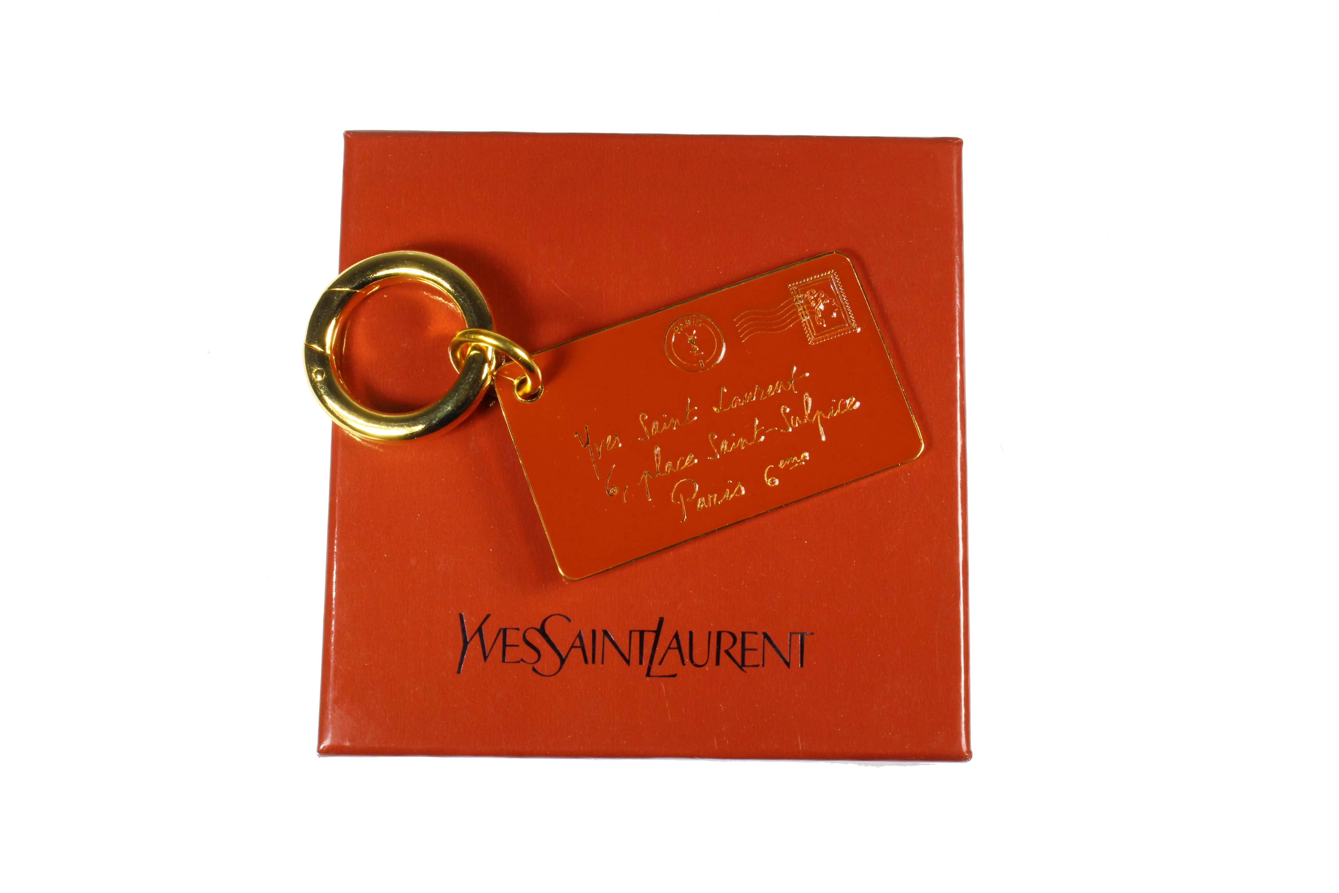 YVES SAINT LAURENT Y-mail large envelope key-ring bag charm