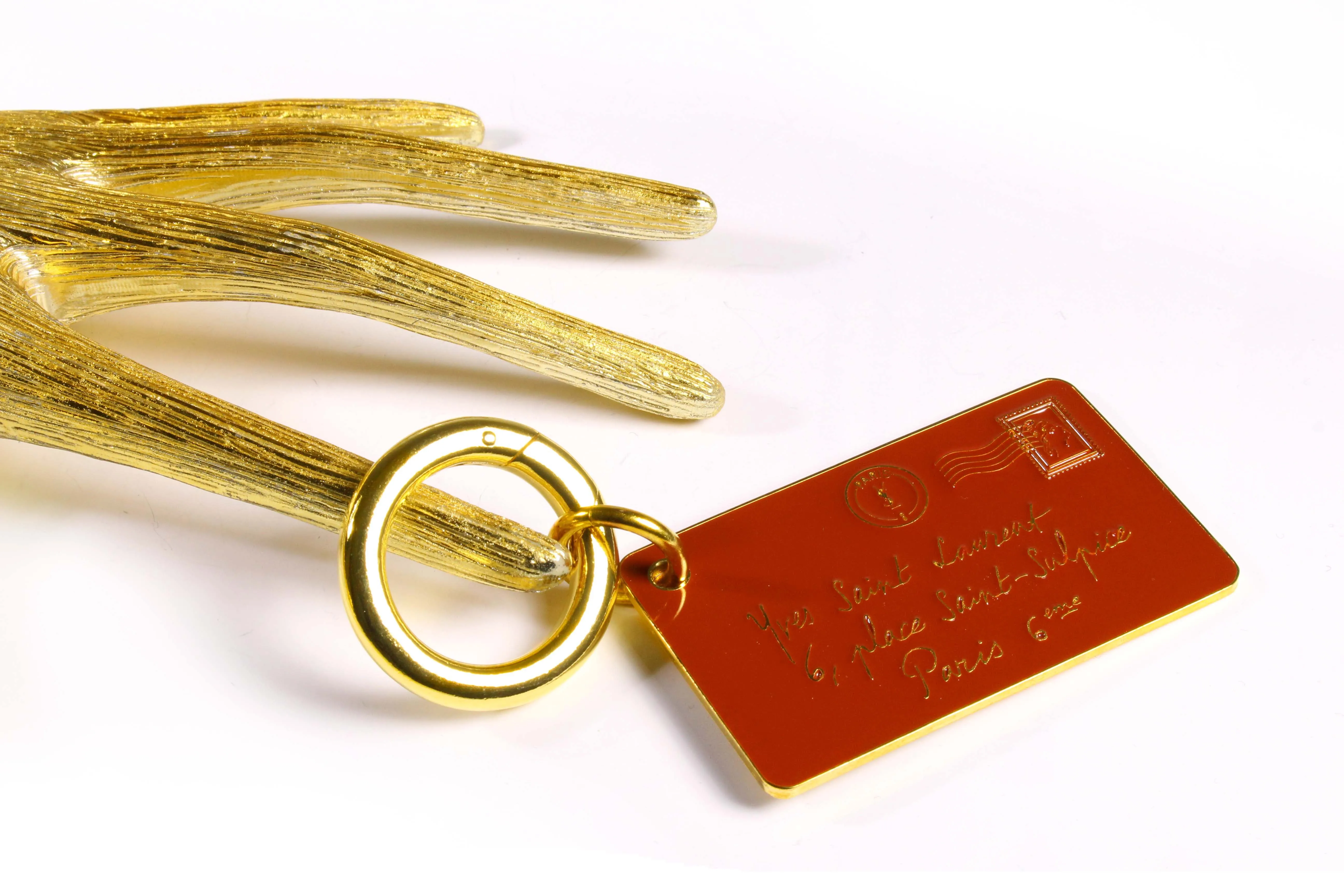 YVES SAINT LAURENT Y-mail large envelope key-ring bag charm