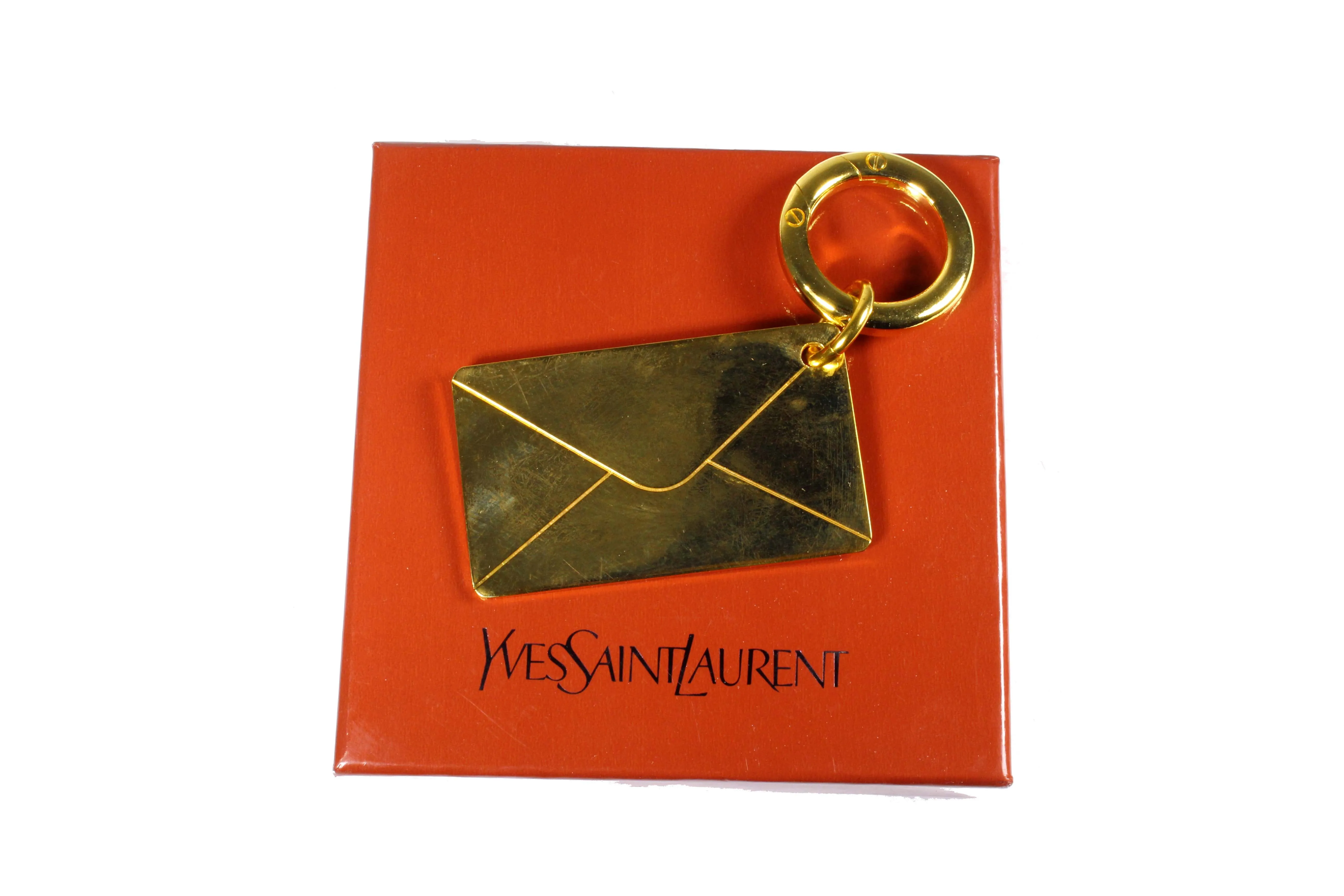 YVES SAINT LAURENT Y-mail large envelope key-ring bag charm